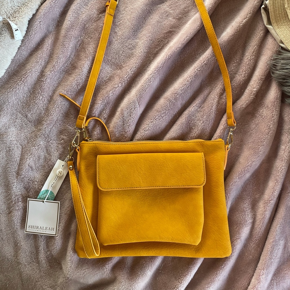 Jesse Cross-Body Clutch, Mustard Shiraleah Chicago